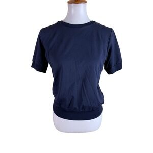 Giordano Blue Short‎ Sleeve Crewneck Athletic Tee Stretch 2